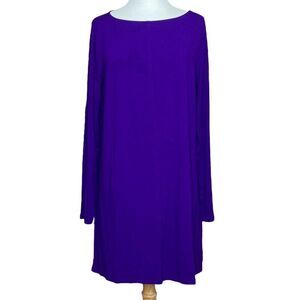 Eileen Fisher Tunic Solid Purple Size Medium
